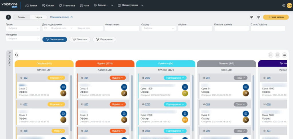 VoIPTime CRM v.2.1.1: канбан доски и многое другого - 1 | VoIPTime